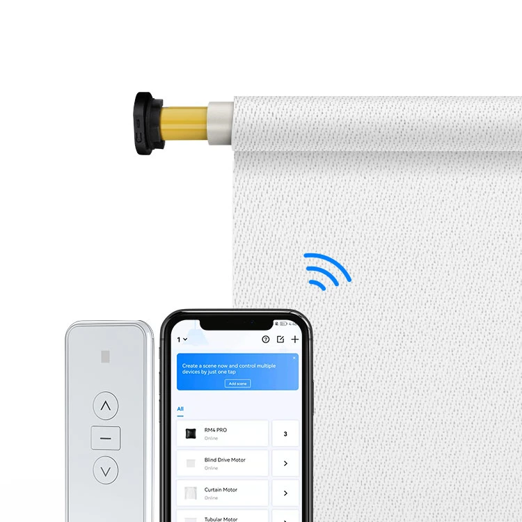 Broadlink Smart RF Mechanical Limit Electric Tubular Motor For Kinds of Blinds