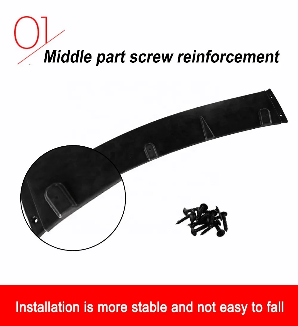 
3pc Carbon Fiber Front Bumper Lip Body Kit Spoiler For Honda For Civic Sedan 4Dr 2016 2017 2018 