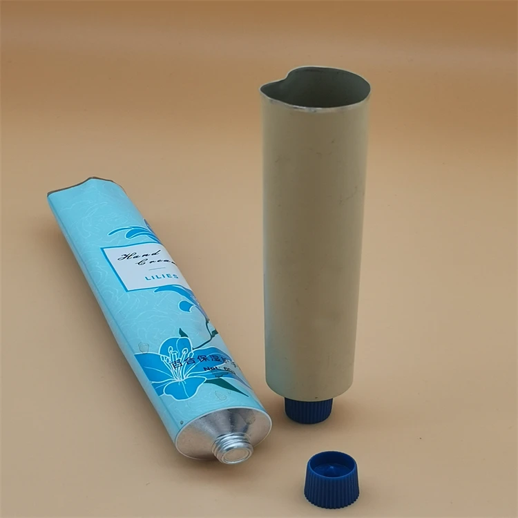 100ml 250 ml Empty labeling collapsible aluminum cosmetic hand Cream Packaging Tube  With Lid