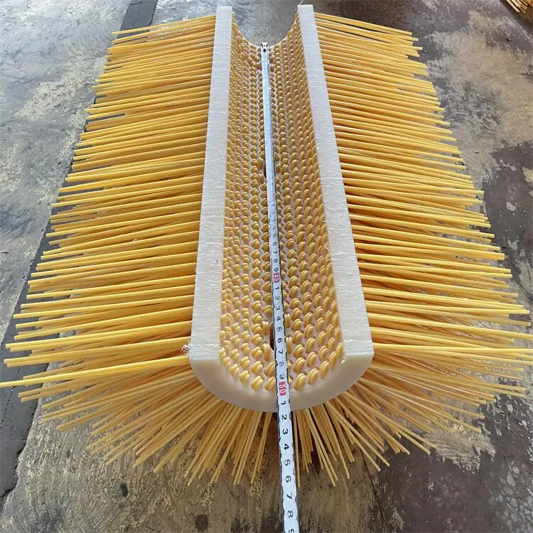 Polishing brush roller with shot blasting machine for Marine manufacturing equipment wear-resistant clean nylon brush roller