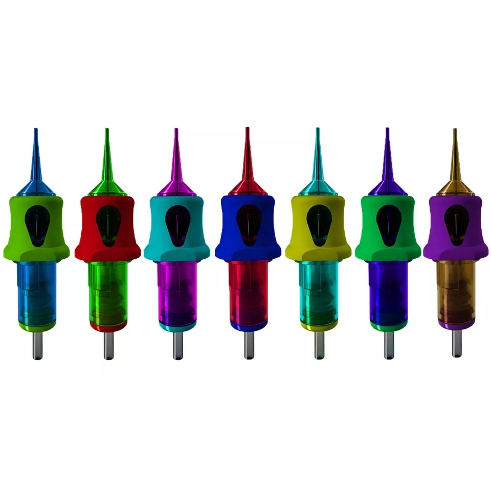 Hot sale Membrane Permanent Make up tattoo cartridge needle with silicone finger rubber Disposable sterilized tattoo needle