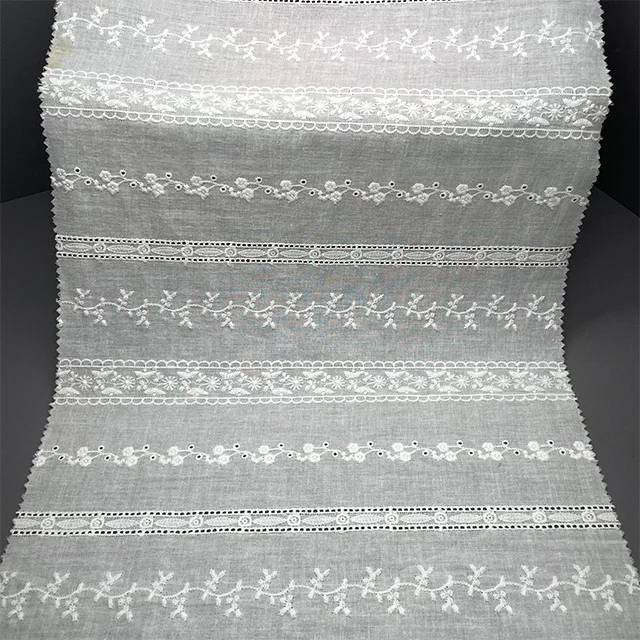 TUTON Top Quality TC Cotton French Beaded Lace Embroidery Fabric For Dress