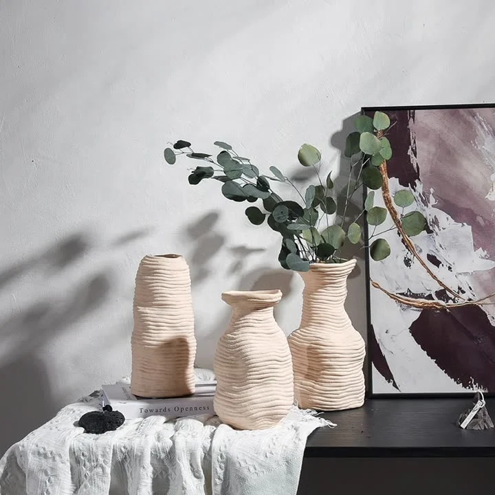 Ceramic vase decoration flower arranger Model room soft decoration home decoration