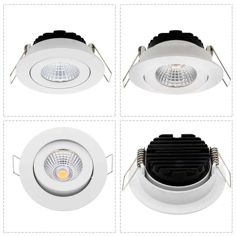 COB Downlight IC rated home ceiling spot light IP44 Built-in driver DOB Downlight adjustable dimmable recessed led downlight