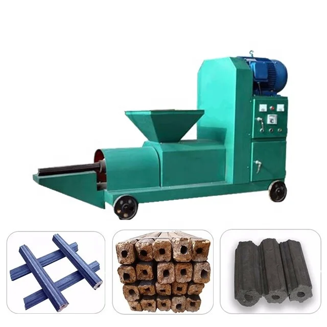 PENG MEI sawdust briquette compression machine 300kg/h Small Wood Sawdust Charcoal Briquette Making Machine