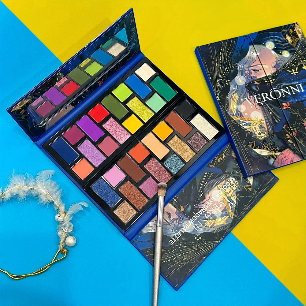 32-color Eyeshadow Palette Professional Makeup Artist Nude Warm Tone Pearl Matte Color Makeup Eyeshadow Palette Gift for Women