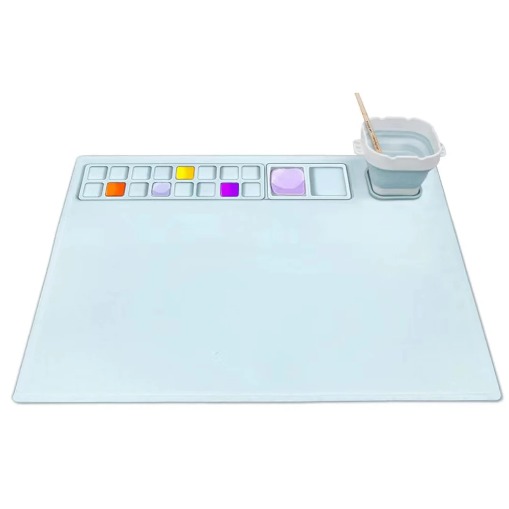 New Durable Reusable Kids Graffiti Painting Crafts Arts Pad Silicone Drawing Mat