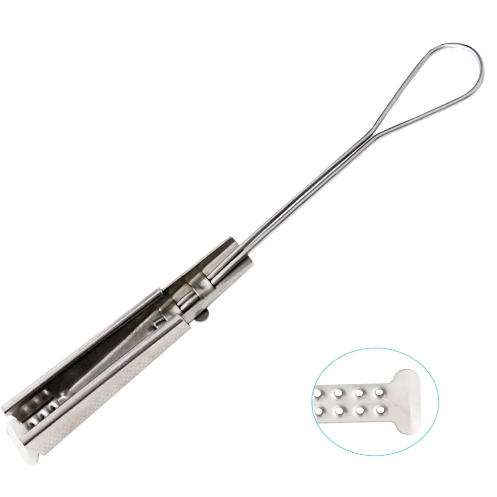 Factory wholesale telecom ftth fiber optic cable stainless steel / aluminum drop wire clamp