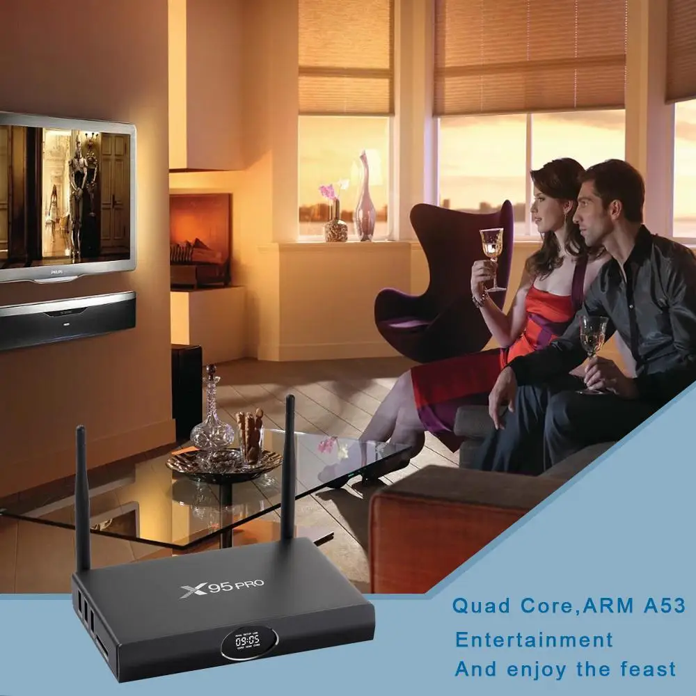 
New set 4k Iptv for Android 6.0 Tv Box X95Pro online tv smart box 