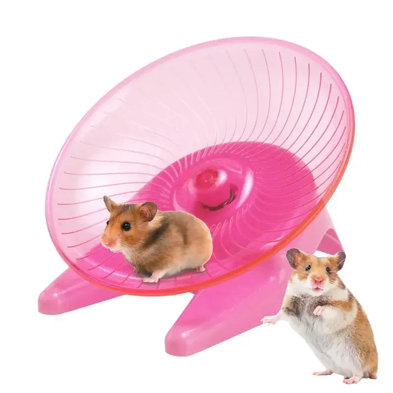Silent Hamster Wheel Stable Hamsters Transparent Saucer Fashionable Small Animal Supplies for Dwarf Golden Bear