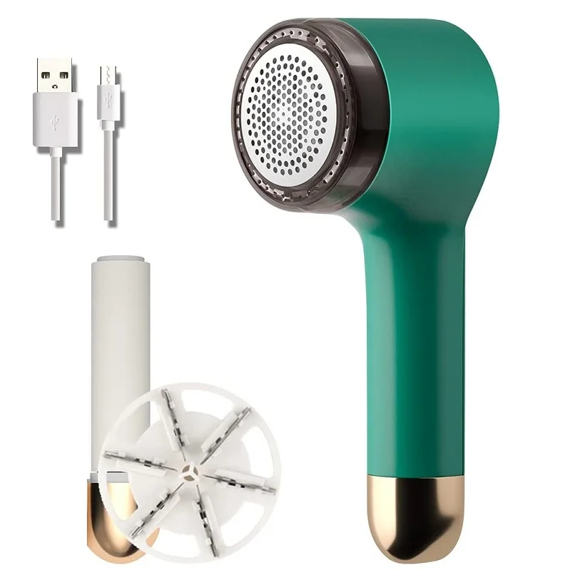 Fabric Shaver Pill Sweater Clothing Fuzz Shaver hairballs Roller 6-Leaf Blades USB Rechargeable Trimmer Electric Lint Remover