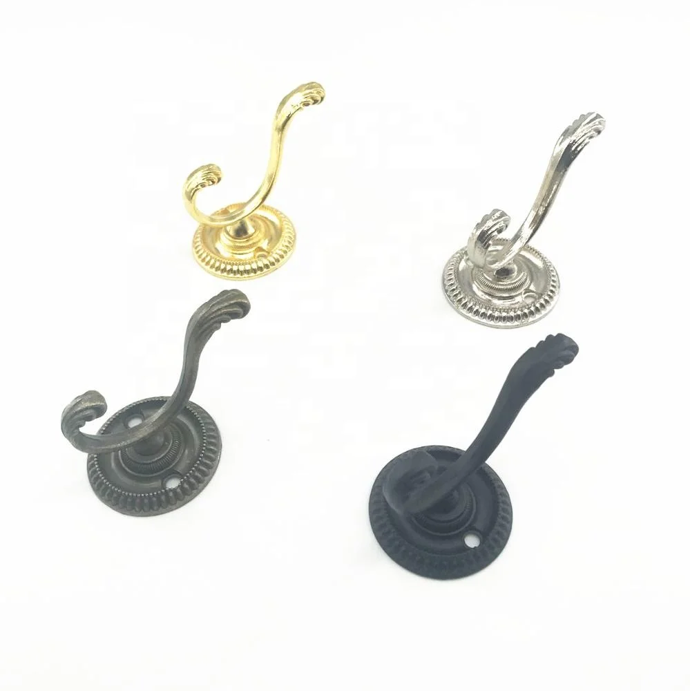 OH008  Prong Robe Chrome Finish Zinc Metal Toilet Clothes Hat Hanger Wall Hook