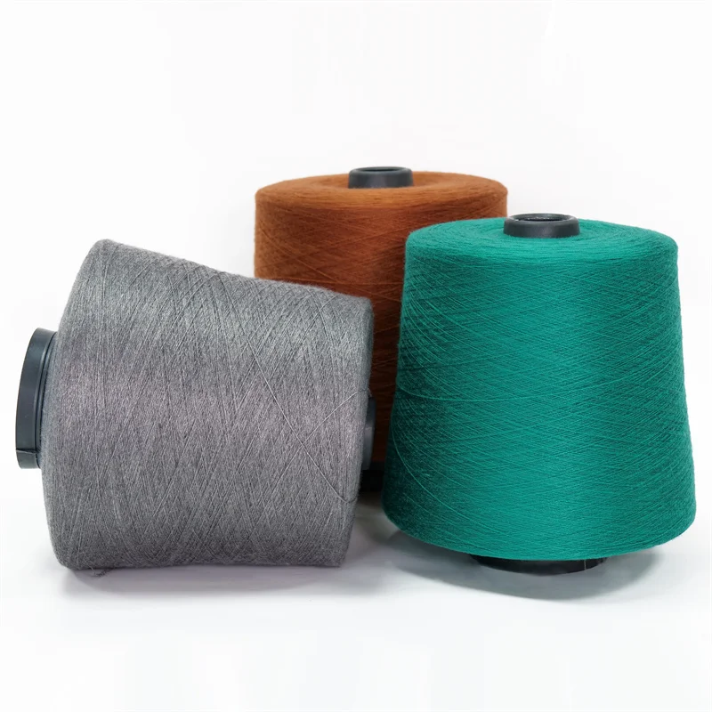 28S/2 Viscose Nylon PBT Blended Flat Knitting Machine Yarn High-Stretch Core Spun Melange Elasticity