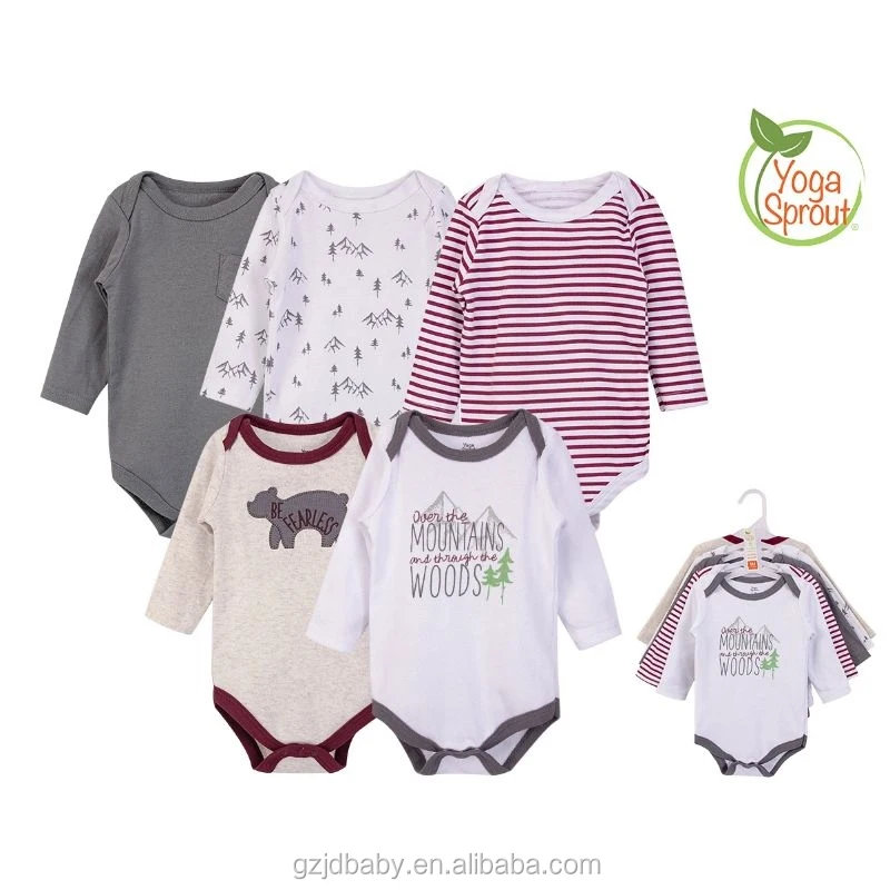 Long Sleeve Spring Autumn Baby Bodysuit French Terry Clothes Baby Unisex Bodysuit