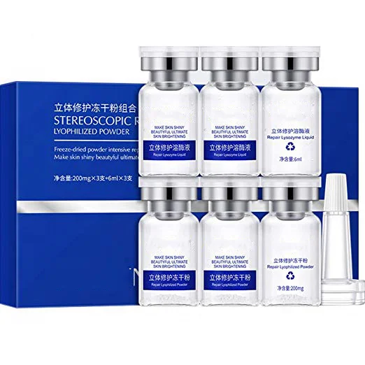 
Repair Lysozyme Liquid Lyophilized Powder Set Moisturizing Anti Wrinkles Remove Scar Pimple Marks Anti Aging Facial Serum 