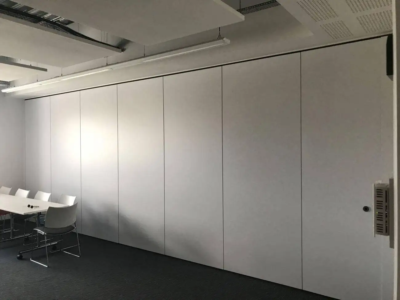 Меламиновые деревянные раздвижные стены, разделитель для комнаты, съемная Складная акустическая панель, движущаяся стена