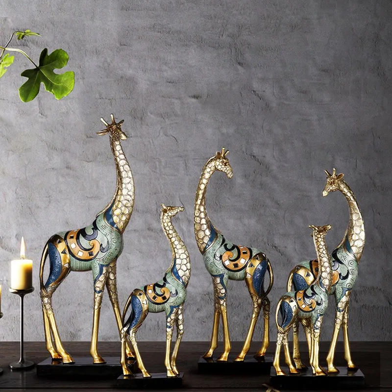 Giraffe Resin Ornaments Crafts Creative Nordic Wild Fashion Modern Desktop Table Animal Ornaments