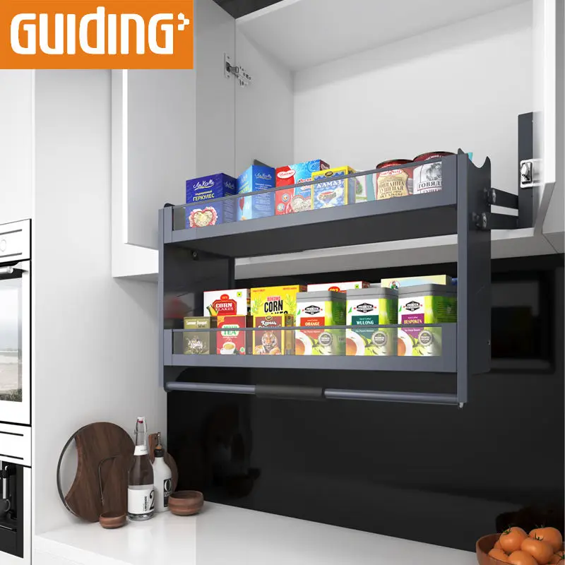 Kitchen Elevator System Tall Cabinet Elevator Lift Basket Kitchen Cabinet Pull Down Basket