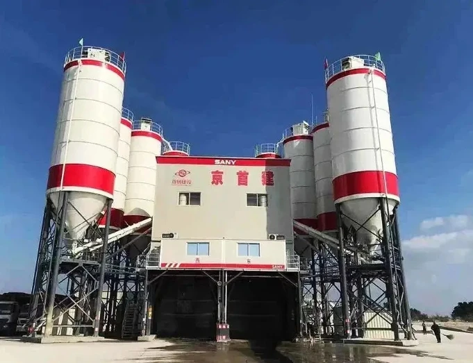 China sany Product HZS120 Concrete Batching Plant For Mining Use To Saudi Arabia