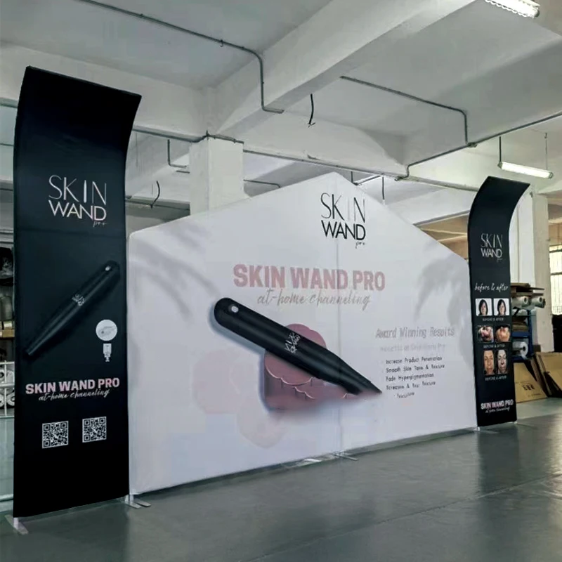 Wholesale Portable Display Stand Tension Fabric Backdrop Trade Show Pop Up display Banner