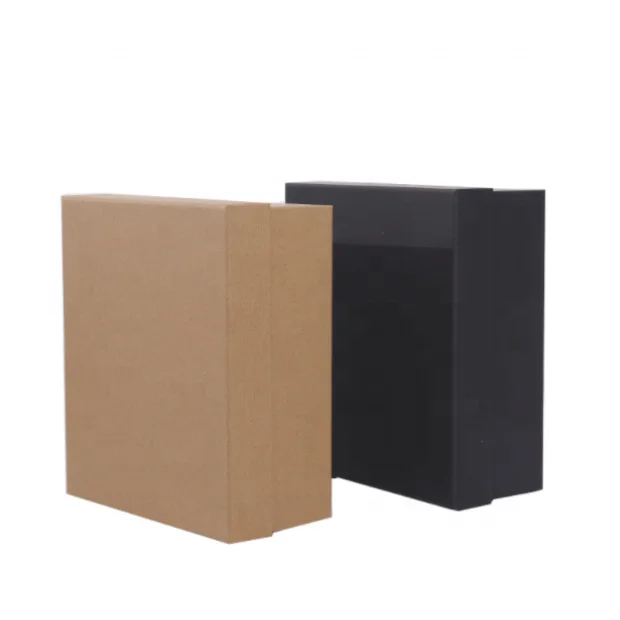 Wholesale Rectangle Shape Packaging Clothing Gift Boxes For Presents Black White Hand Paper Kraft Paper Shoes Gift Box With Lids