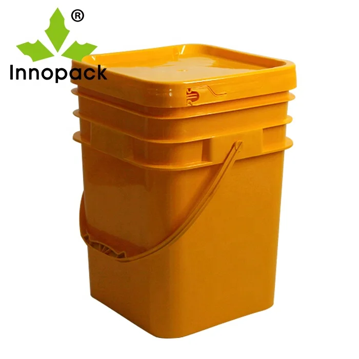 Factory wholesale 15L 20L Plastic paint Bucket with Handle and Lid plastic pail