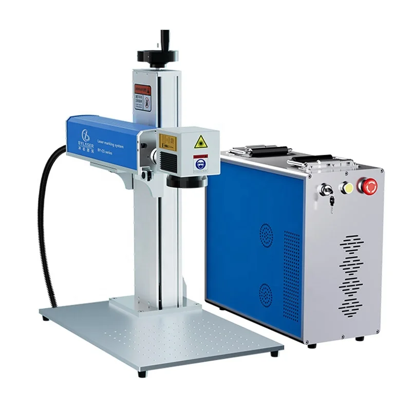 Gold silver jewelry engraving cutting machine 50W 60W 100W metal fiber laser marking machine with ring rotary
