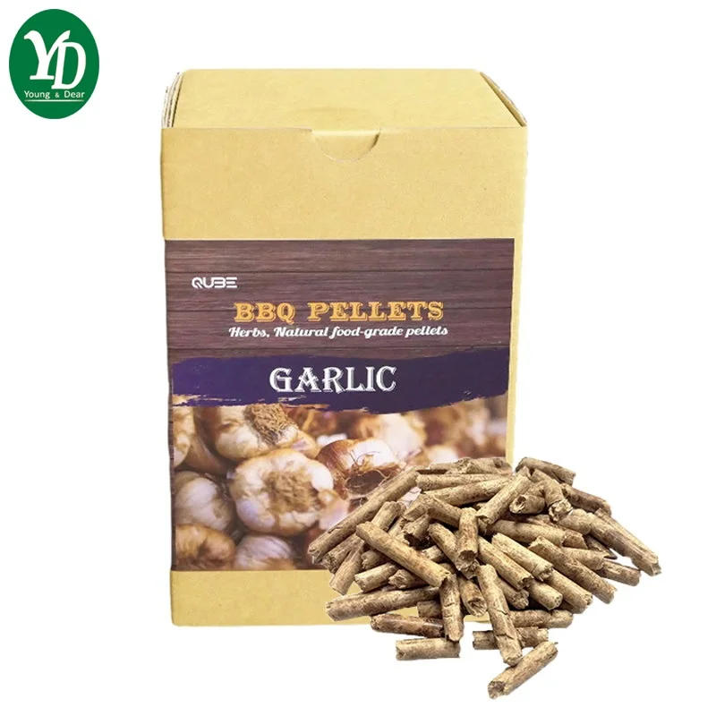 
6mm 8mm eco low ash barbecue garlic wood pellets 