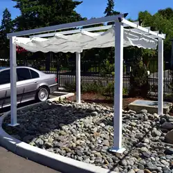 100% Waterproof Pergola Leisure Garden Motorized Louvered Roof Aluminium Gazebo Outdoor Aluminum Pergola Parts