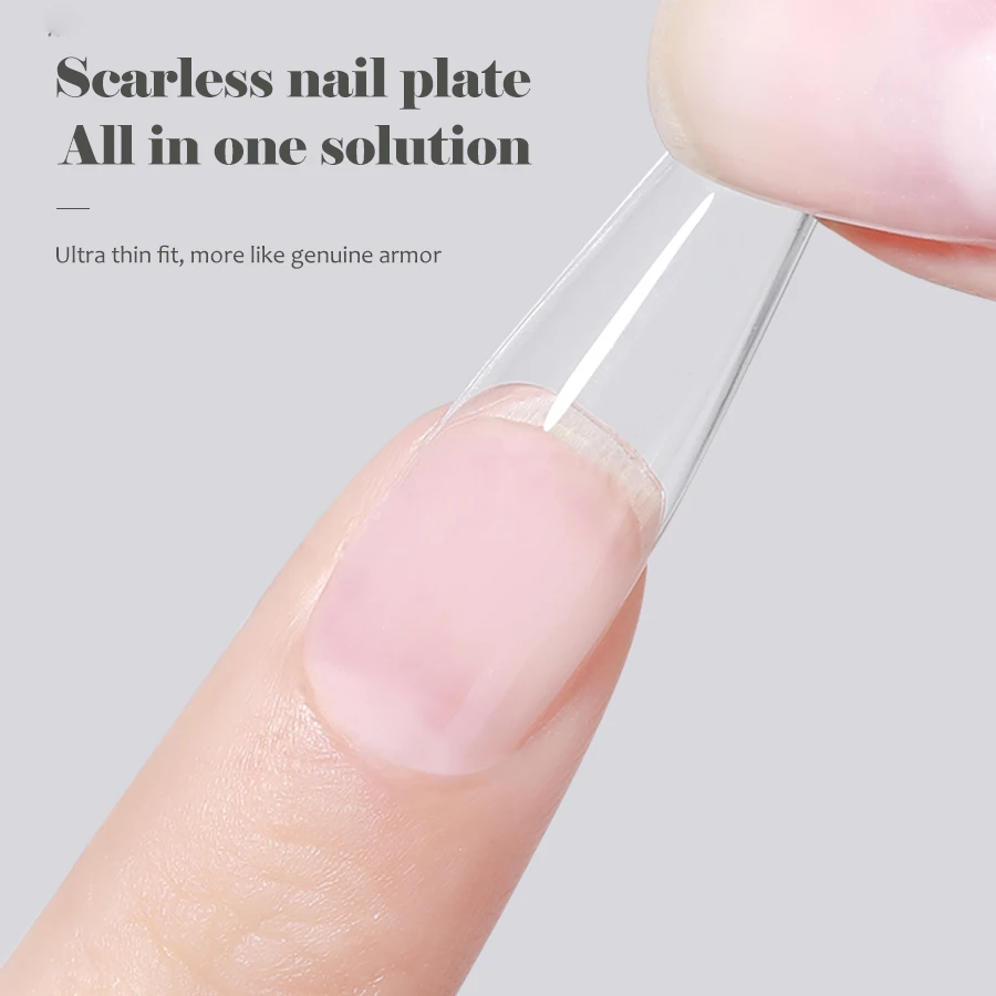 Vinimay Private Label Long Real Salon Gel Press On Nails Square Nails Fake Artificial Fingernails French Gel Nails