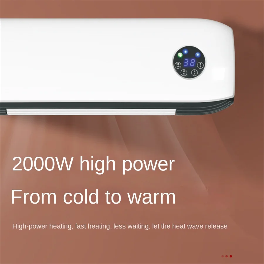 2022 New Smart Wall Mounted Home Office Heaters Ceramic PTC infrared Electronic Fan Heater For Winter Science With Touch Screen
