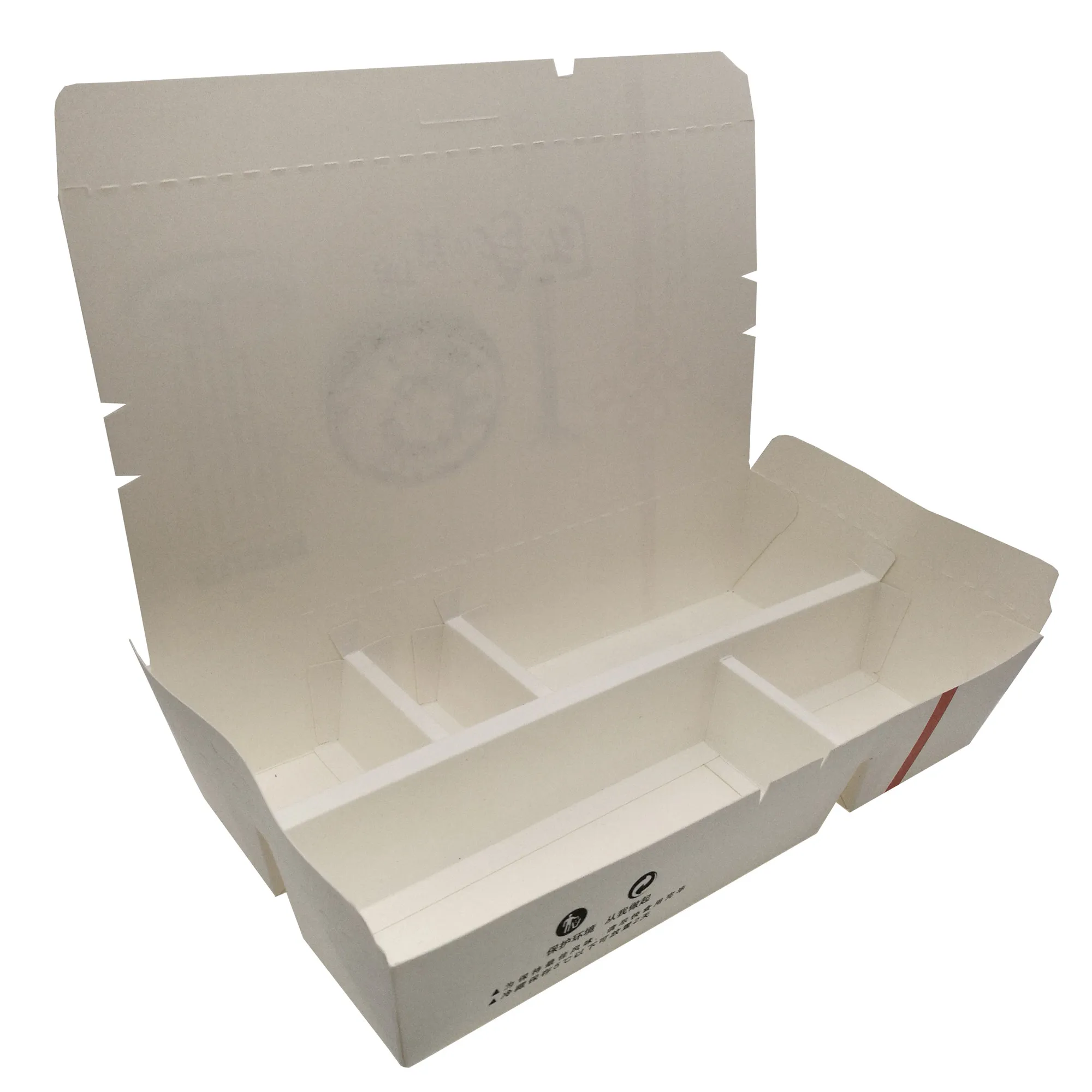 design fast food packaging box 2 3 4 5 sections compartment lunch  kraft paper take away container with lid