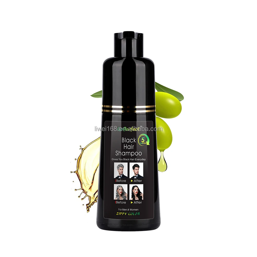 Popular Argan Oil Hair Dye Shampoo Private Label Herbal Permanent Hair Color in Cream Form Free Sample Black Hair Dye for Men