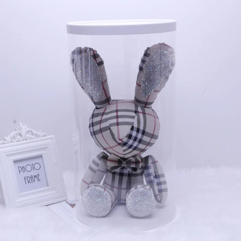 Factory Wholesale Lover Christmas Gift Toy Internet Celebrities Plush Leather Diamond Presbyopia Rabbit Doll