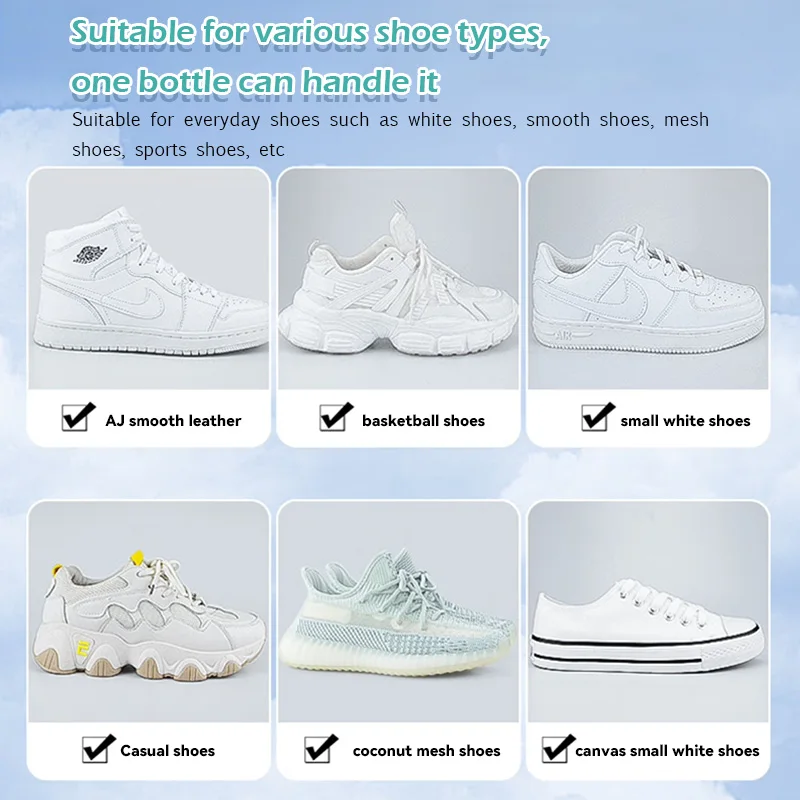 Theaoson shoes cleaner foam sneaker shoe cleaner multi-purpose foam cleaner spray no wash