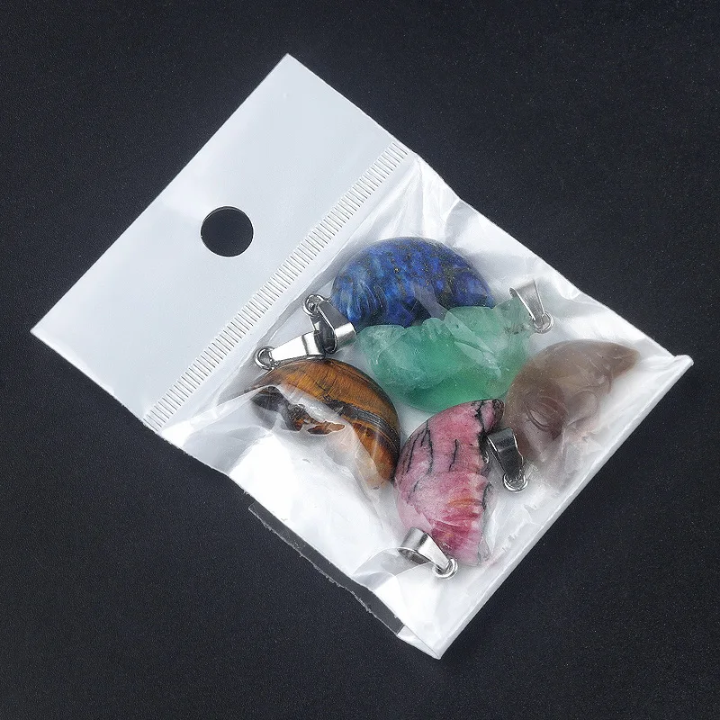 Carving Face Moon Pendant Crystal moon Face necklace accessories Halloween gift crystal pendant accessories