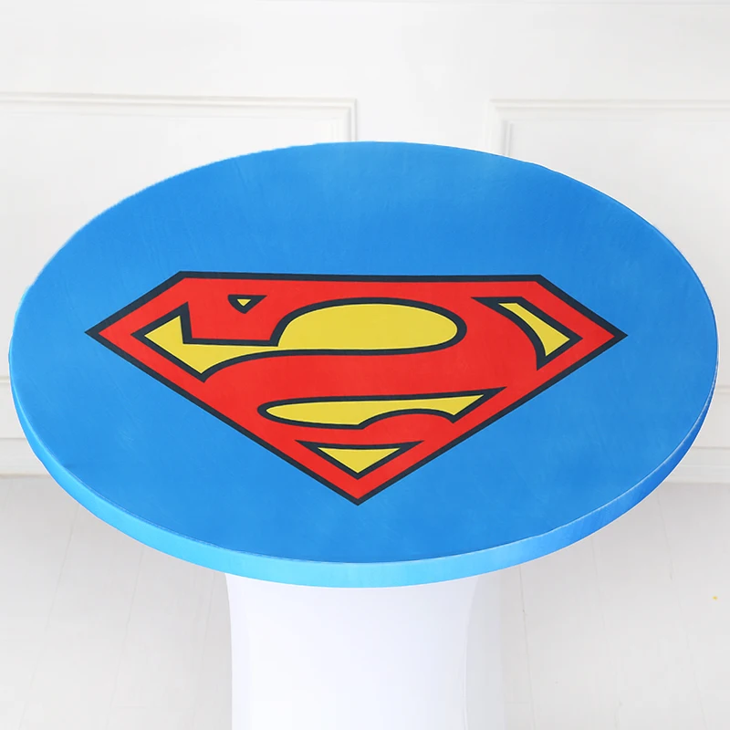 Printed Table Topper Cocktail Table Top Cap Tablecloth Highboy Bar Round Cover for Banquet Party Birthday Decoration