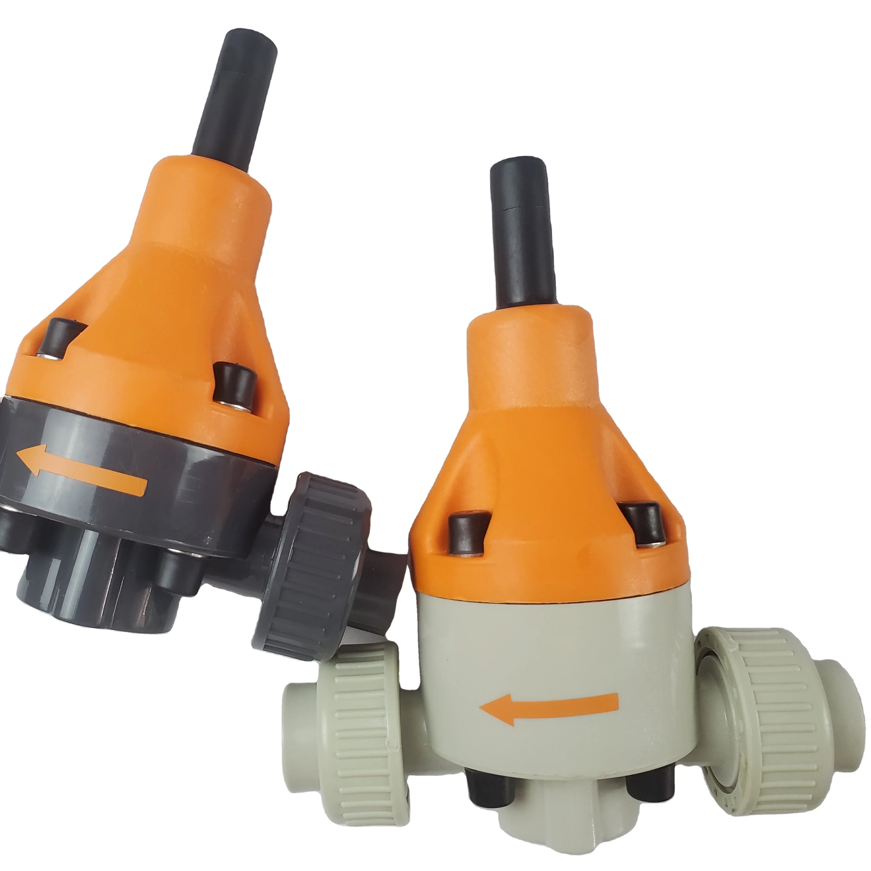 Arrow type back pressure adjustment valve for metering pump