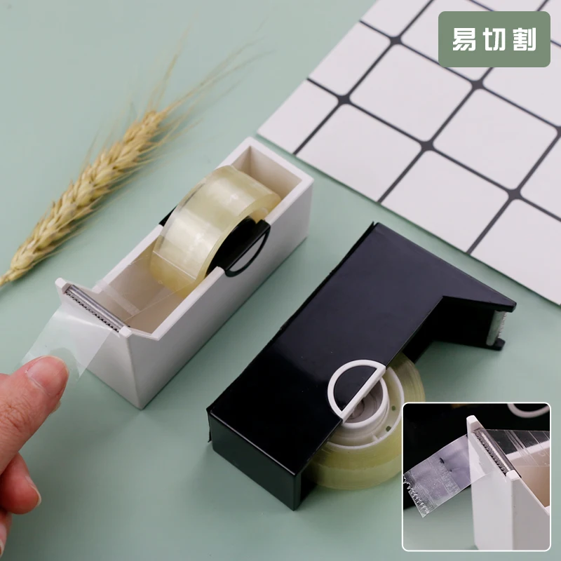Customized Color Plastic Wheat Straw Hand Held Cutter Tape Dispenser For Office