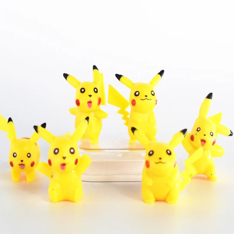 2023 оптовая продажа 18 моделей аниме мультфильм Пикачу ПВХ покемонированные фигурки набор кукол