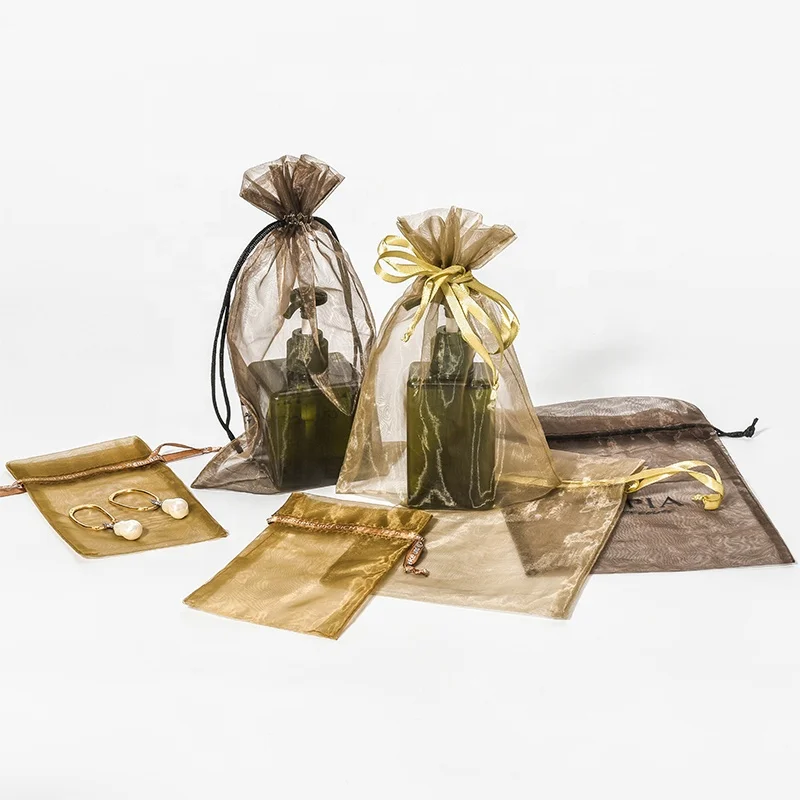 Wholesale Custom Drawstring Organza Bags Organza Jewelry Packing Pouch Bag at Cheap Price