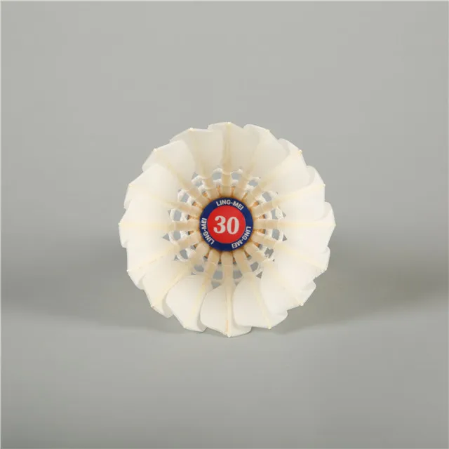 Lingmei Best Price Feather Badminton Shuttlecock White Duck Feather Shuttles For Training
