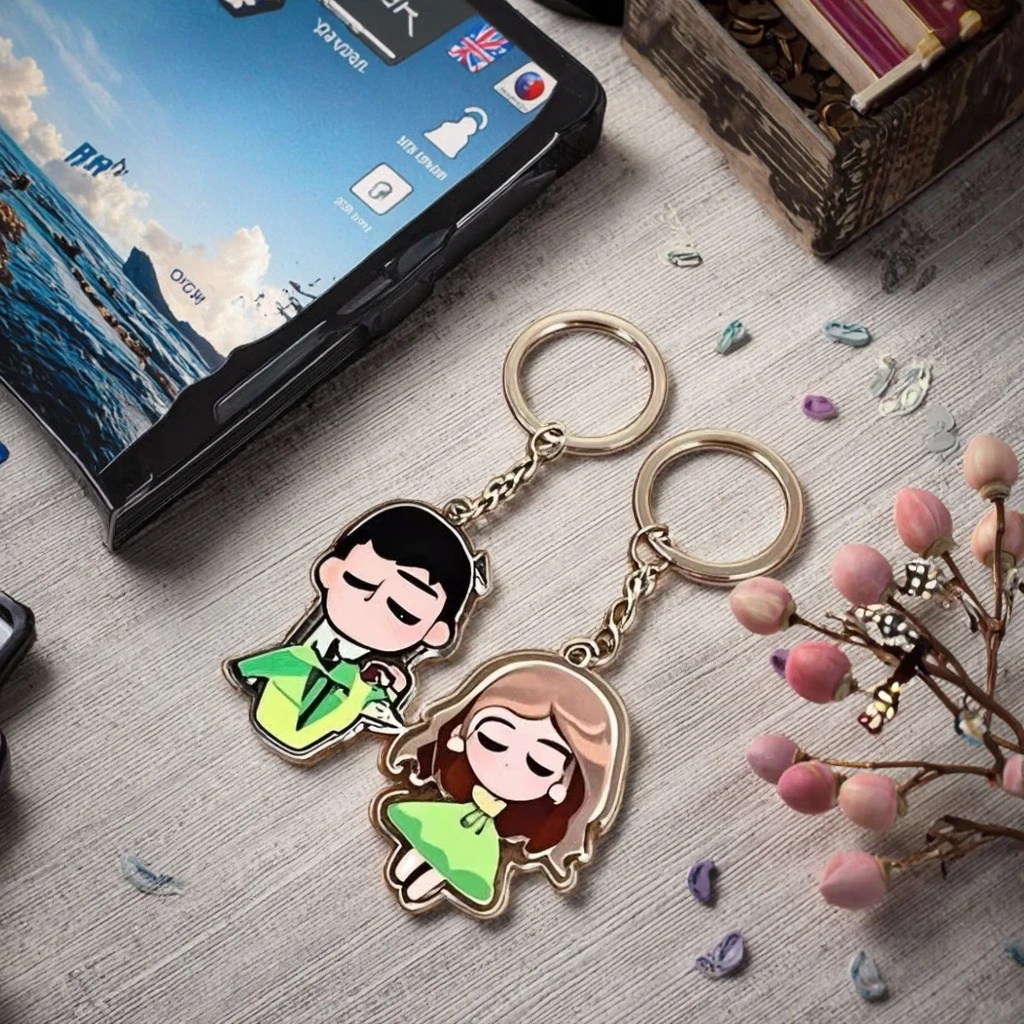 Craft Custom Anime Acrylic Keychains Unique Epoxy Glitter Charms for Thoughtful Gift Giving