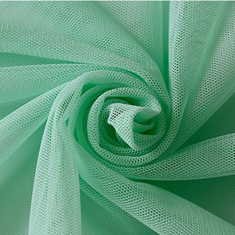 Soft Nylon Spandex Power Net Elastic Tulle Stretch Mesh Underwear Fabric