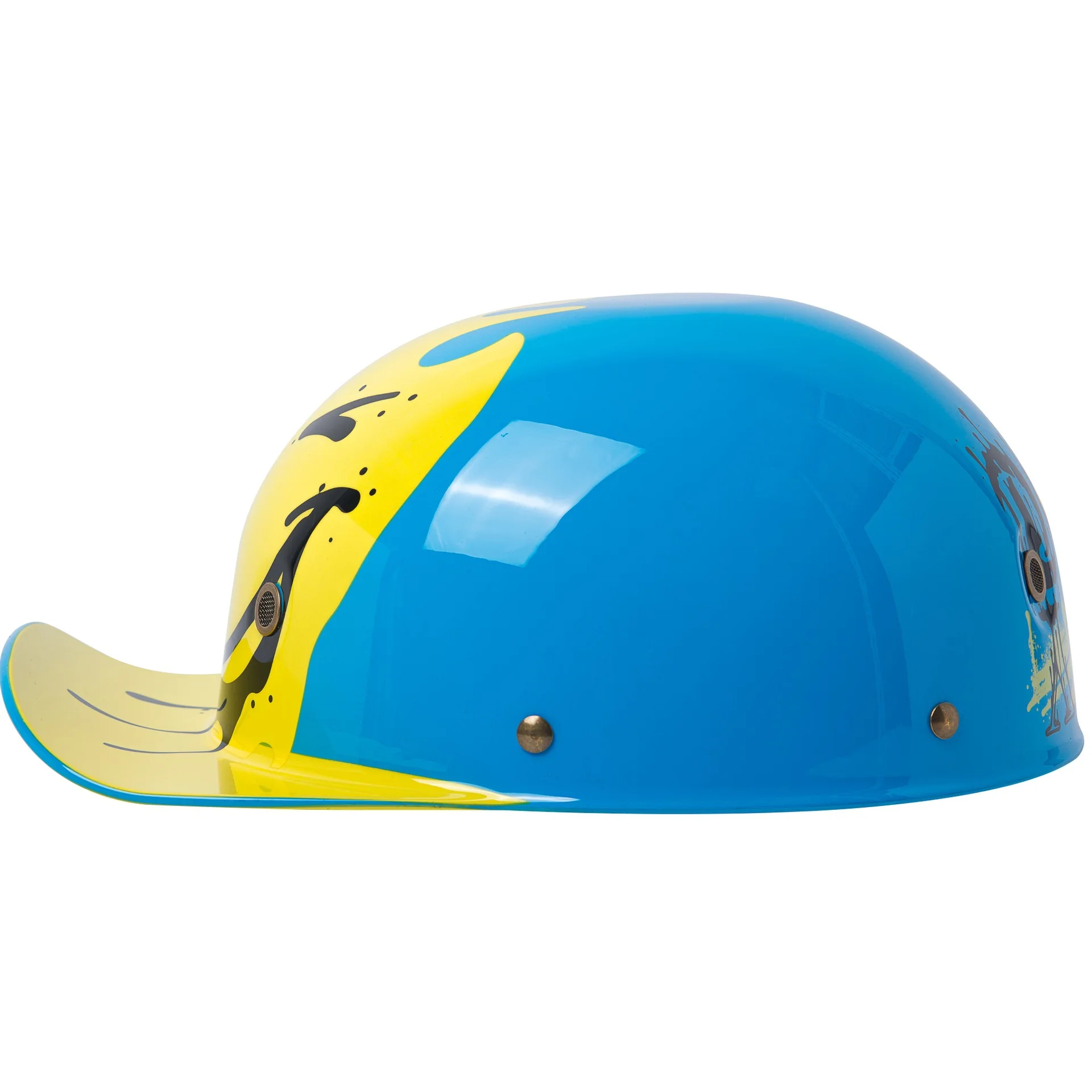 Graffiti colorful cool Blue Shark sport caps baseball caps ABS bike helmet for electric motorcycles scooter
