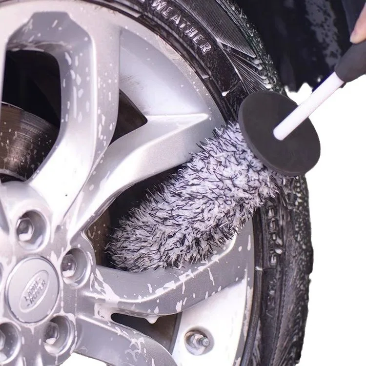 New Removable Microfiber Car Wheel Hub Tire Cleaning Detailing Brush Soft Car Wheel Brush