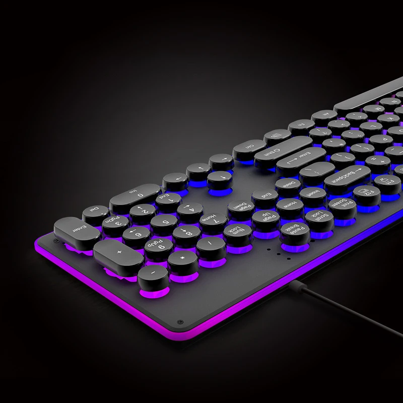Plug-and-play ABS universal wired keyboard backlight 104-key waterproof mechanical keyboard