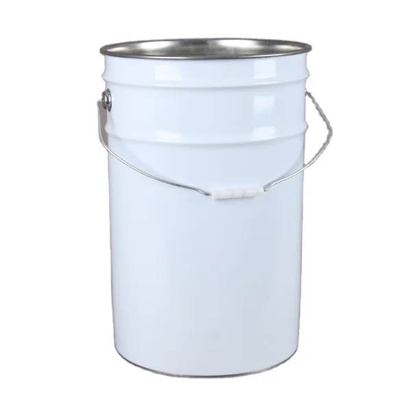 5 liter round empty small bucket iron paint can for oil paint with plastic handle and metal lid