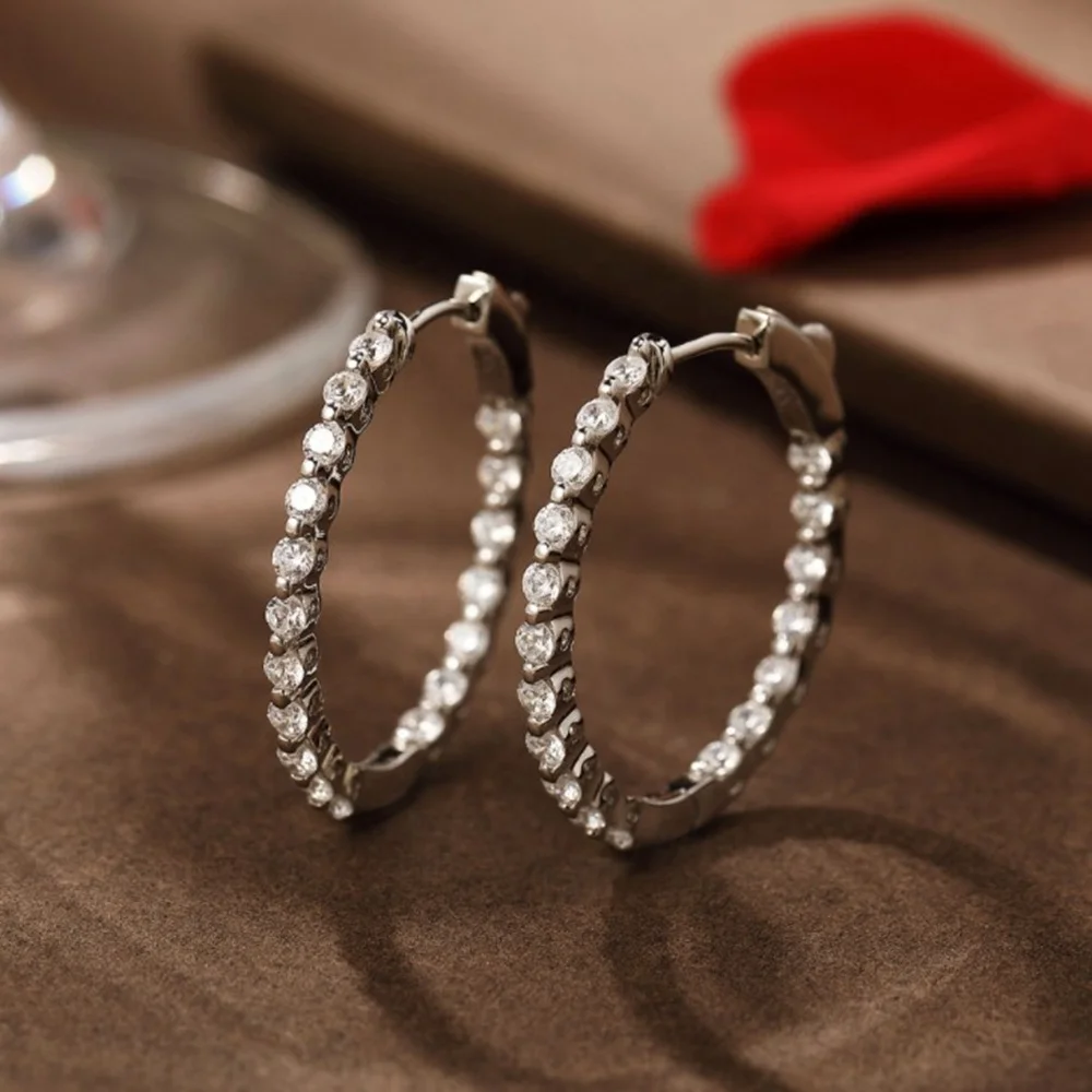 Mister Jewelry Wholesale Price Shiny cz 925 Sterling Silver Mini Puzzle Earrings