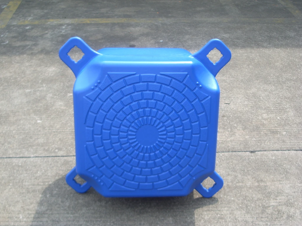 Plastic pontoon bridge for ocean and river